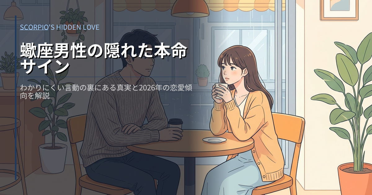 蠍座 男性 好きな人への態度の解説イメージ