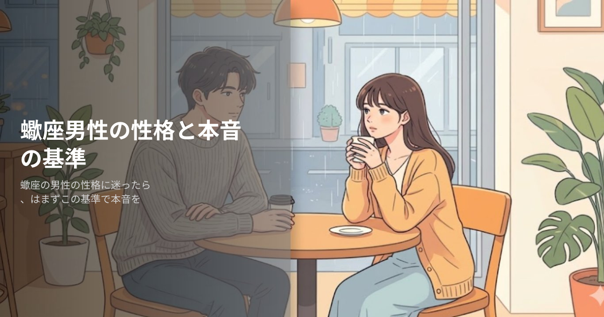 蠍座 性格 男性の解説イメージ