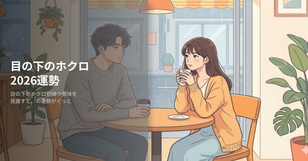 目の下にホクロの解説イメージ