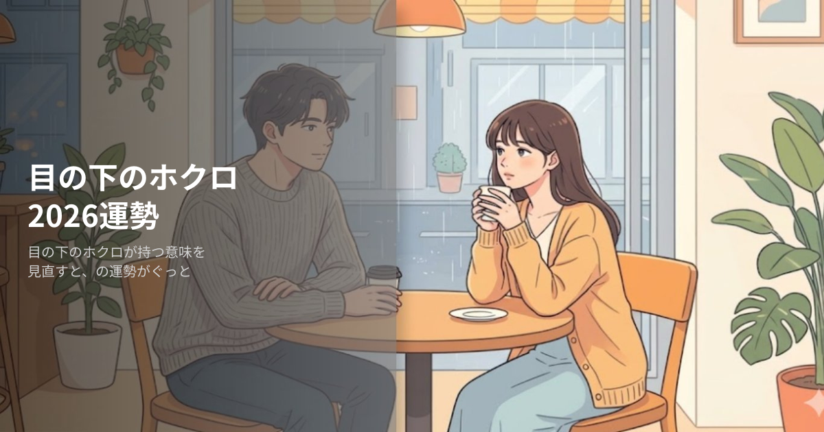 目の下にホクロの解説イメージ
