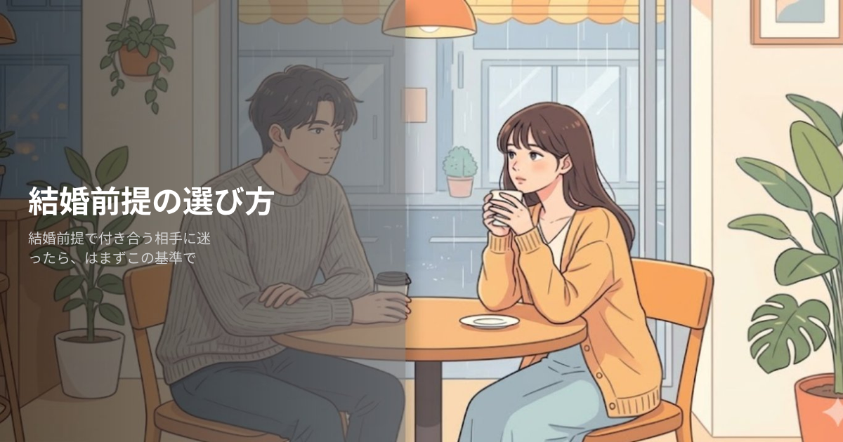 付き合う 結婚前提の解説イメージ