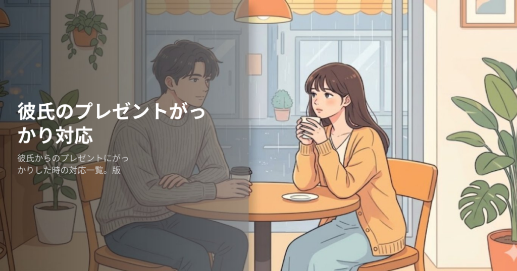 彼氏からのプレゼント がっかりの解説イメージ