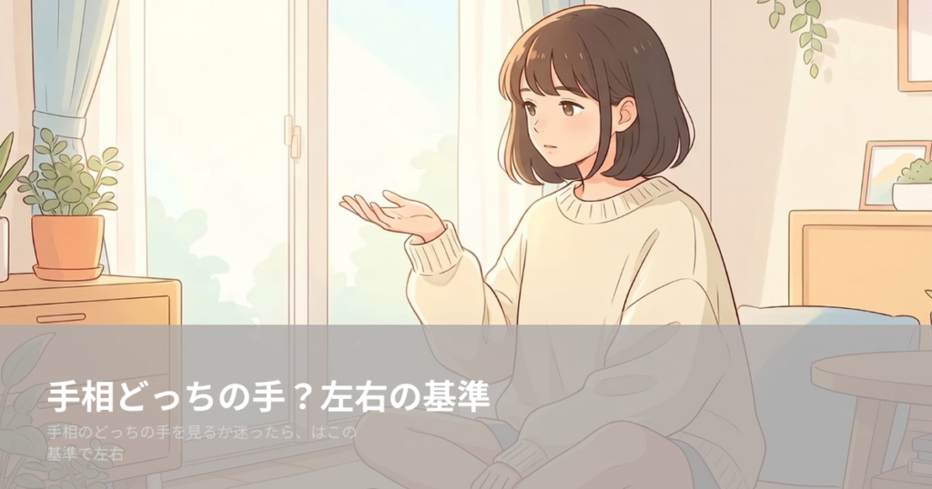 手相 どっちの手の解説イメージ