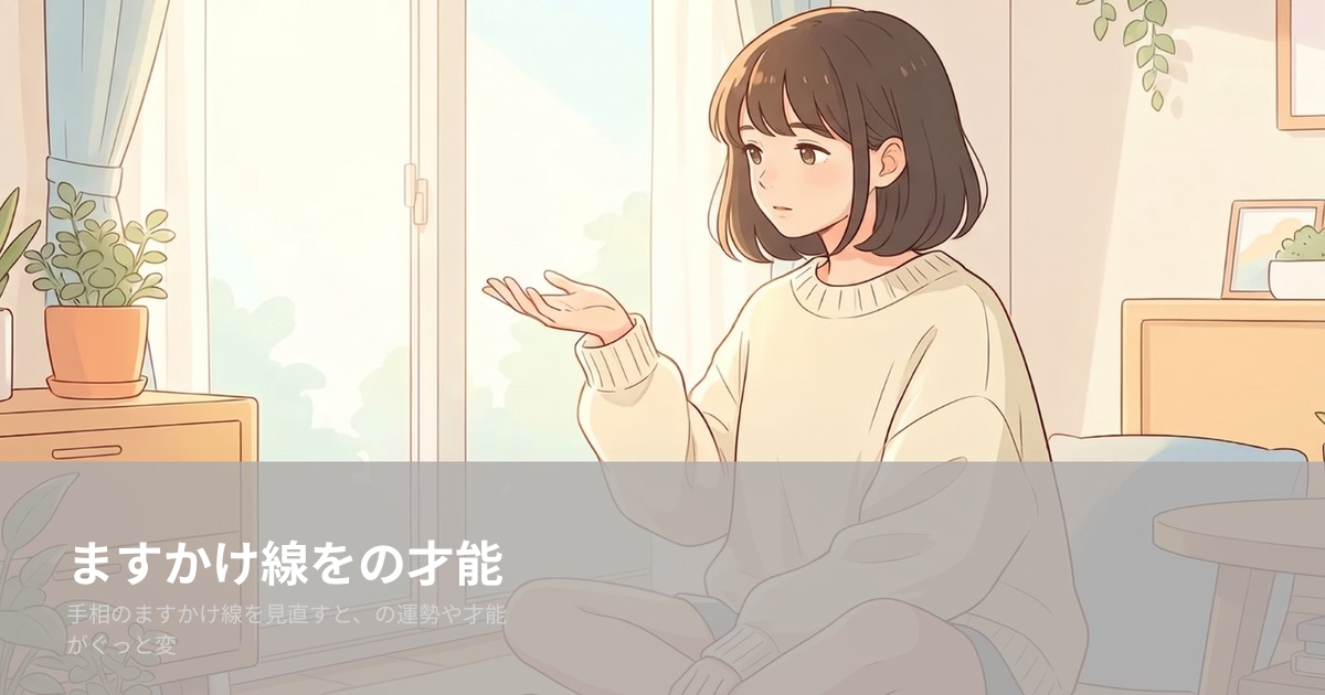 手相 ますかけ線の解説イメージ