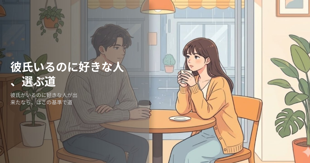 彼氏いるのに好きな人出来たの解説イメージ