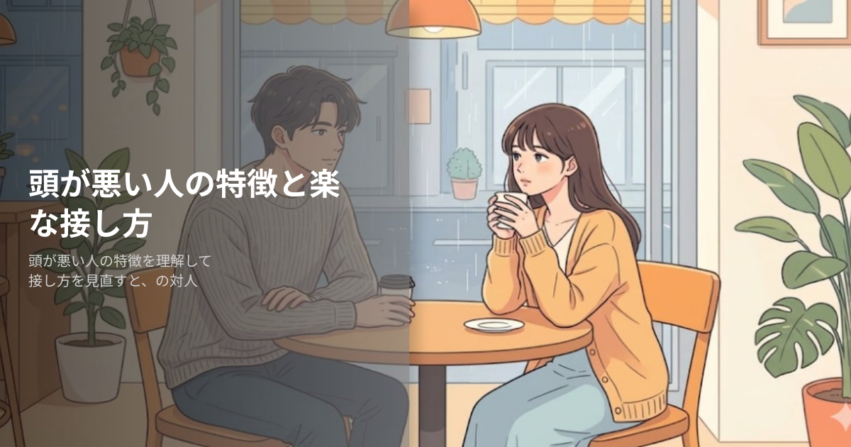 頭が悪い人の特徴の解説イメージ