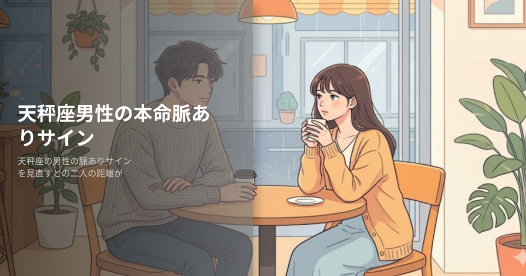 天秤座 男性 脈ありの解説イメージ