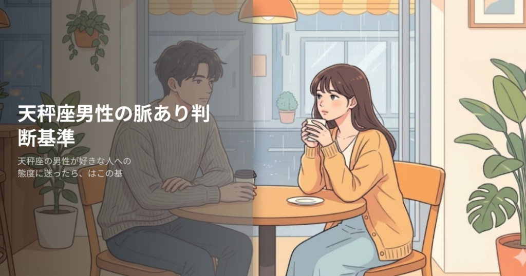 天秤座 男性 好きな人への態度の解説イメージ