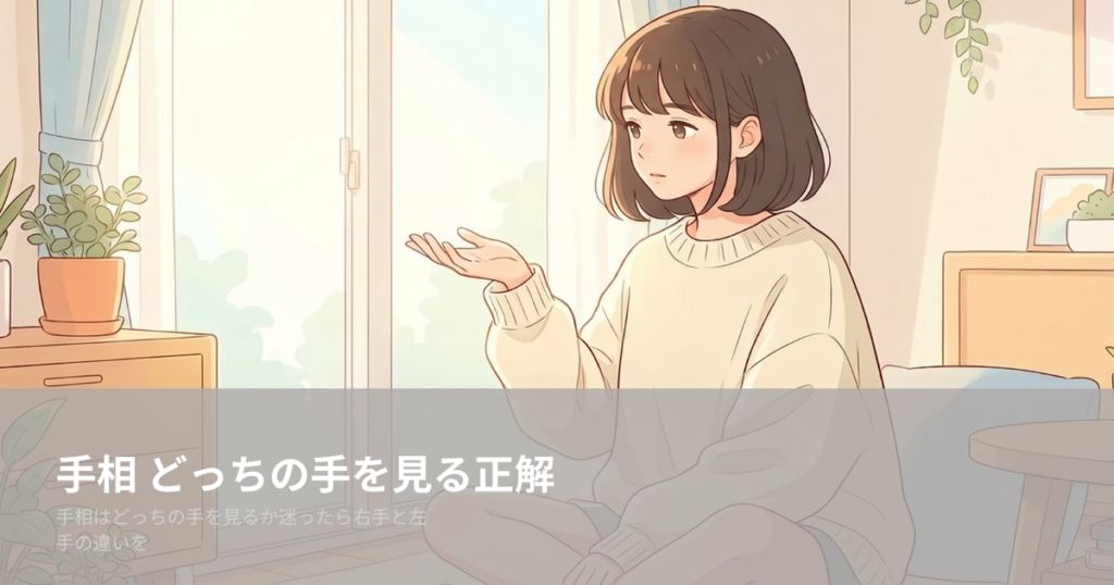 手相 どっちの手を見るの解説イメージ