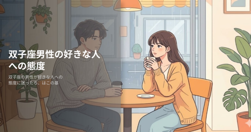 双子座 男性 好きな人への態度の解説イメージ