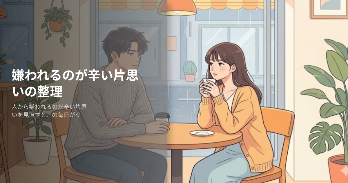 人から嫌われる 辛い 片思いの解説イメージ