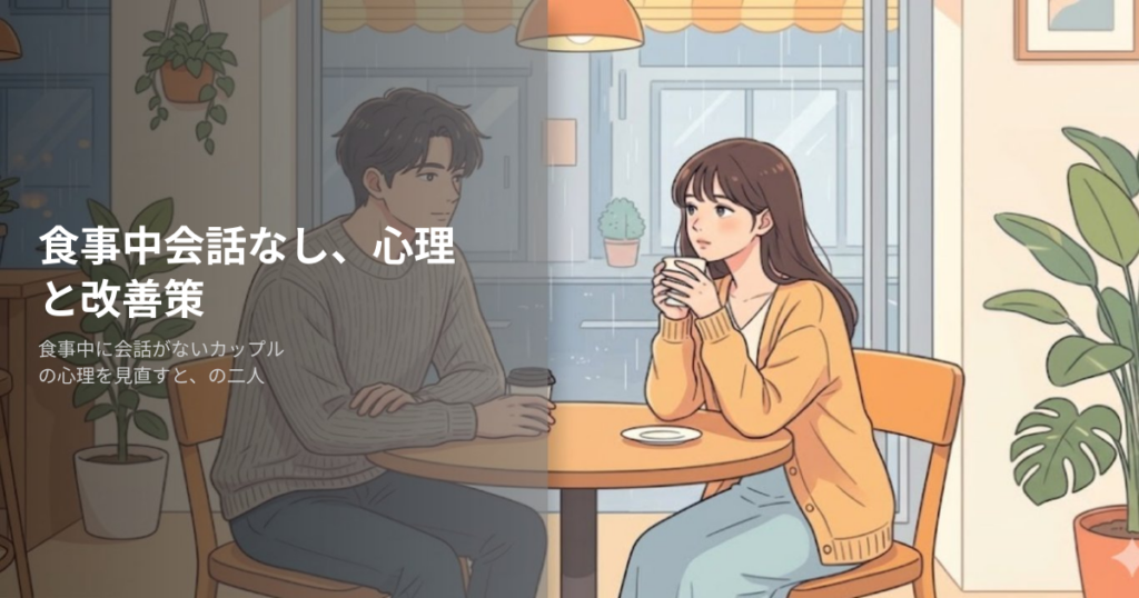 食事中会話がないカップルの解説イメージ
