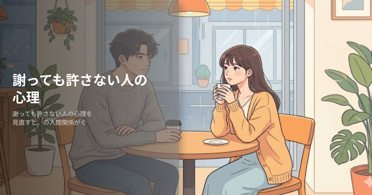 謝っても許さない人の解説イメージ